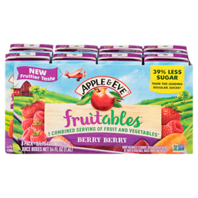 Apple & Eve Fruitables Berry Berry Juice Beverage, 6.75 fl oz, 8 count