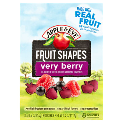 Apple & Eve Very Berry Fruit Shapes, 0.5 oz, 8 count ShopRite