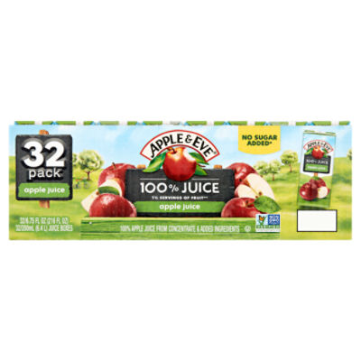 Apple & Eve Apple 100% Juice, 6.75 fl oz, 32 count