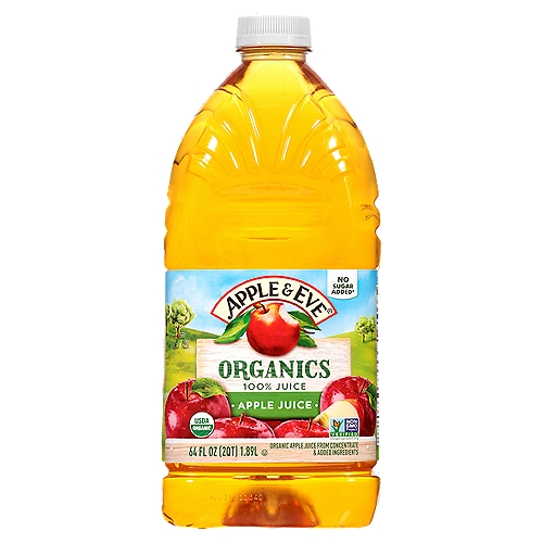 APL/EVE ORG APL JCE, 64 fl oz
Organic Apple Juice from Concentrate & Added Ingredients

No Sugar Added*
*Not a Low Calorie Food