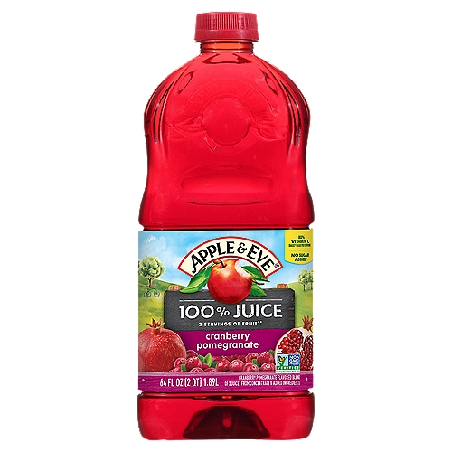 A&E POMEGRANATE/CRAN, 64 fl oz
Cranberry Pomegranate Flavored Blend of 3 Juices from Concentrate & Added Ingredients

No Sugar Added*
*Not a Low Calorie Food

2 Servings of Fruit**
**One 8Oz Serving of 100% Juice Contains 2 Servings of Fruit According to the USDA Dietary Guidelines