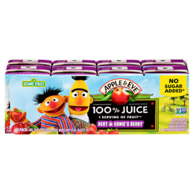 Apple & Eve Bert & Ernie's Berry 100% Juice, 4.23 fl oz, 8 count