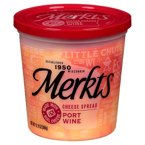 Merkts Port Wine Cheese Spread, 12.9 oz
Merkts® Cheese Spread is Never Cooked