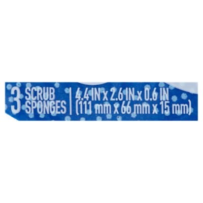 Scotch-Brite Scrub Sponges, Non-Scratch, Scrub Dots, 3 Pack