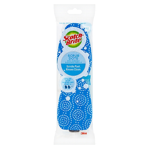 Scotch-Brite® Scrub Dots Non-Scratch Dishwand Refills, 2/Pack
Safe on Non-Stick Cookware Dishes Showers Sinks & More!