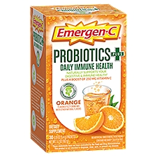 Emergen-C Probiotics Plus Daily Immune Health Orange Dietary Supplement, 0.19 oz, 30 count