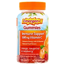 Emergen-C Orange, Tangerine & Raspberry Vitamin C 500 mg, Gummies, 45 Each