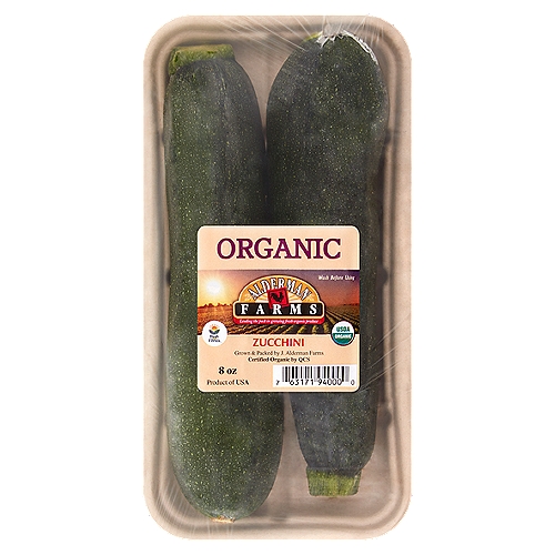 Alderman Farms Organic Zucchini, 2 count, 8 oznFresh from Florida®
