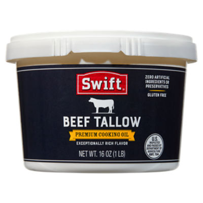 Swift Beef Tallow (Premium Cooking Oil) 16 oz tub