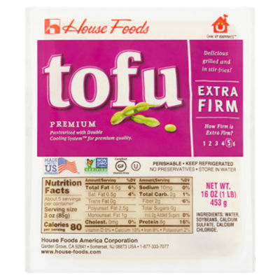 House Foods Premium Extra Firm Tofu, 16 oz, 16 Ounce