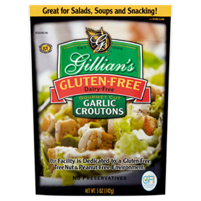 Gillian's GlutenFree Gourmet Cut Garlic Croutons, 5 oz