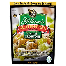 Gillian's Garlic Croutons Gourmet Cut, 5 Ounce