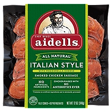 Aidells Italian Style Smoked Chicken Sausage, 4 count, 12 oz