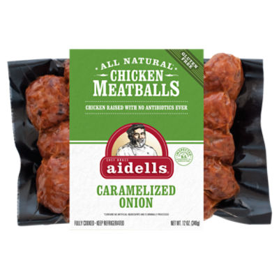 Aidells® Chicken Meatballs, Caramelized Onion, 12 oz. (Fully Cooked)