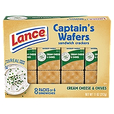 Lance Captain's Wafers Cream Cheese and Chives Sandwich Crackers, 8 count, 11 oz