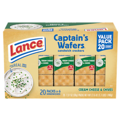 Lance Captain's Wafers Cream Cheese & Chives Sandwich Crackers Value