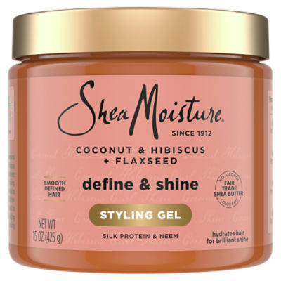 SheaMoisture Defining Styling Gel Coconut & Hibiscus 15 ounce ShopRite
