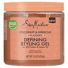SheaMoisture Defining Styling Gel Coconut & Hibiscus 15 ounce, 15 Ounce