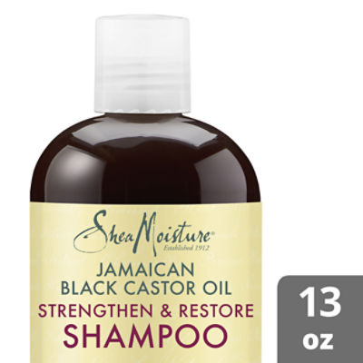SheaMoisture Strengthen and Restore Shampoo 100% Pure Jamaican Black Castor Oil 13 oz