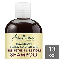SheaMoisture Strengthen and Restore Shampoo 100% Pure Jamaican Black Castor Oil 13 oz, 13 Fluid ounce