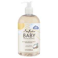 SheaMoisture 100% Virgin Coconut Oil, Baby Wash & Shampoo, 13 Fluid ounce