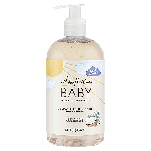 SheaMoisture Baby Wash and Shampoo 100% Virgin Coconut Oil 13 oz