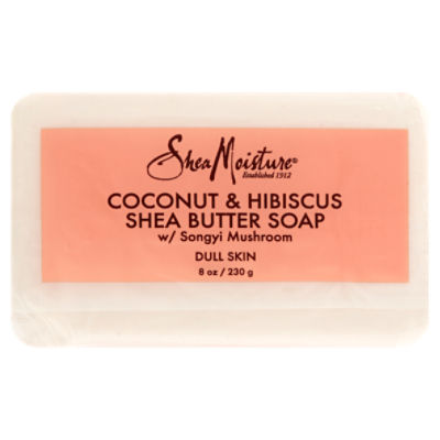 Shea Moisture Coconut & Hibiscus w/ Songyi Mushroom Shea Butter Soap, 8 oz