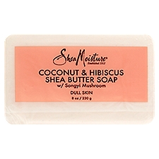 Shea Moisture Coconut & Hibiscus w/ Songyi Mushroom, Shea Butter Soap, 8 Ounce