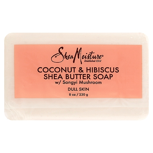 Shea Moisture Coconut & Hibiscus w/ Songyi Mushroom Shea Butter Soap, 8 oz