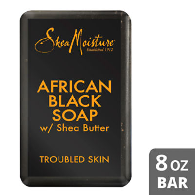 Shea Moisture African Black Soap w/ Shea Butter, 8 oz, 8 Ounce