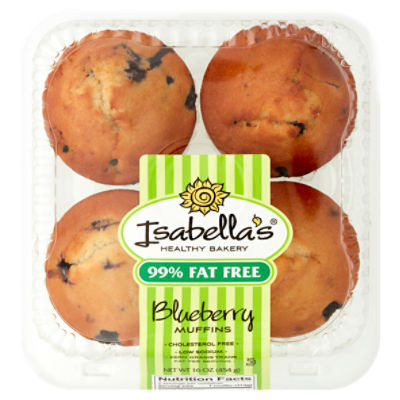 Isabella's Healthy Bakery Blueberry Muffins, 4 count, 16 oz