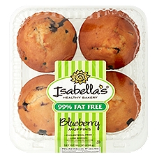 Isabella's Healthy Bakery Blueberry Muffins, 4 count, 16 oz, 16 Ounce
