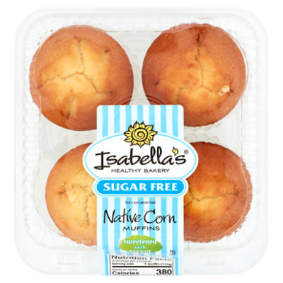 Isabella's Healthy Bakery Sugar Free Native Corn Muffins, 4 count, 16 oz, 19 Ounce