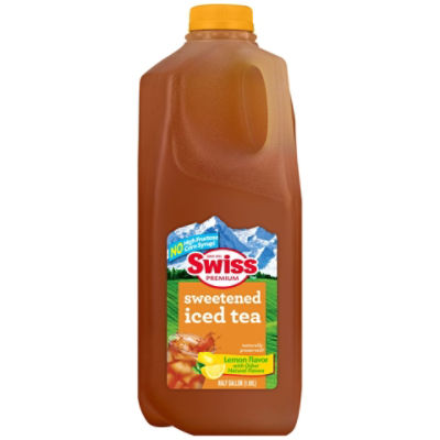 Swiss Premium Sweetened Iced Tea with Lemon Flavor, 64 fl oz.