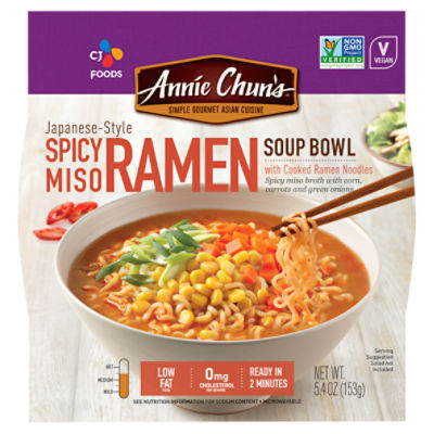Annie Chun's Japanese-Style Spicy Miso Ramen Soup Bowl, 5.4 oz, 5.4 Ounce