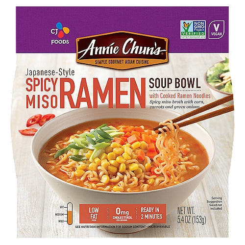 Annie Chun's Japanese-Style Spicy Miso Ramen Soup Bowl, 5.4 oz