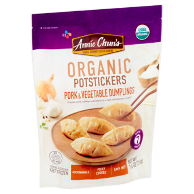 CJ Annie Chun's Organic Pork & Vegetable Dumplings Potstickers, 7.6 oz