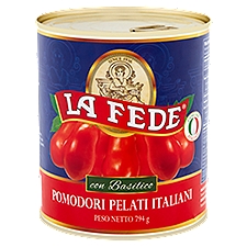 La Fede Italian Peeled Tomatoes with Basil, 28 oz