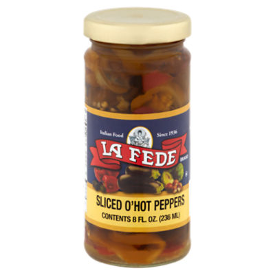 La Fede Sliced O'Hot Peppers, 8 fl oz