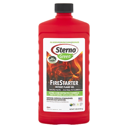 Sterno Green Firestarter Instant Flame Gel, 1.00 lb
