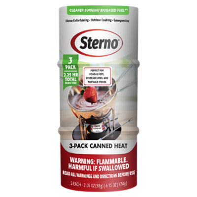 Sterno Canned Heat, 2.05 oz, 3 count