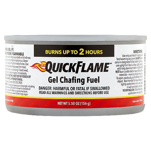 QuickFlame Gel Chafing Fuel, 5.50 oz
