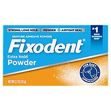 Fixodent Extra Hold, Denture Adhesive Powder, 2.7 Ounce