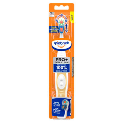 Spinbrush Pro+ Deep Clean Soft Powered Toothbrush, Ages 3+