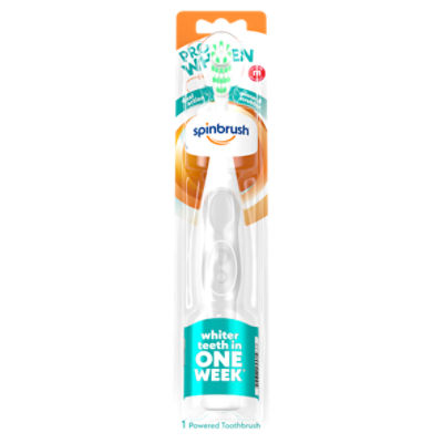 Spinbrush Pro Whiten Medium Bristles Powered Toothbrush, Ages 3+