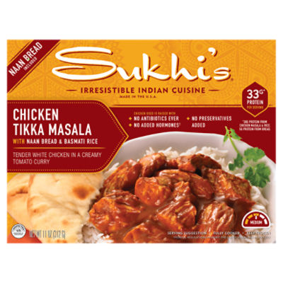Sukhi's Chicken Tikka Masala with Naan Bread & Basmati Rice, 11 oz ...