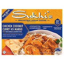 Sukhi's Chicken Coconut Curry with Mango with Naan Bread & Basmati Rice, 11 oz