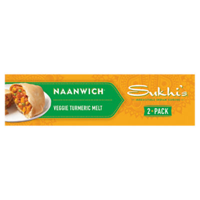 Sukhi's Veggie Turmeric Melt Naanwich, 2 count, 10.4 oz