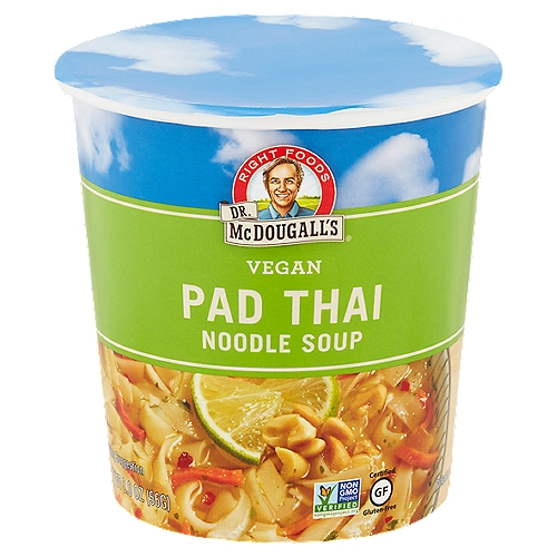 Dr. McDougall's Right Foods Vegan Pad Thai Noodle Soup, 2.0 oz