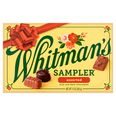Whitman's Sampler Holiday Assorted Milk and Dark Chocolates, 22 count, 10 oz